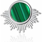 Krista Paulitti Stříbrné ozdoby na NailArt MALACHITE GEMSTONE SELECTION 925 SILVER Ø 11 MM X 8 MM GREEN 001 – Hledejceny.cz