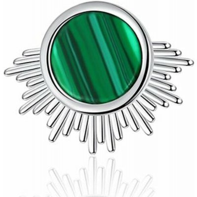Krista Paulitti Stříbrné ozdoby na NailArt MALACHITE GEMSTONE SELECTION 925 SILVER Ø 11 MM X 8 MM GREEN 001 – Hledejceny.cz
