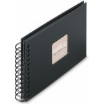 Hama album klasické spirálové FINE ART 24x17 cm, 50 stran, nová černá, černé listy – Zboží Živě