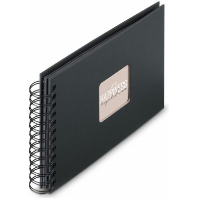 Hama album klasické spirálové FINE ART 24x17 cm, 50 stran, nová černá, černé listy – Zboží Živě