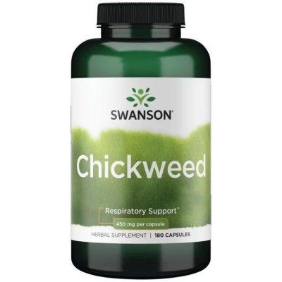 Swanson Ptačinec Chickweed 450 mg 180 kapslí
