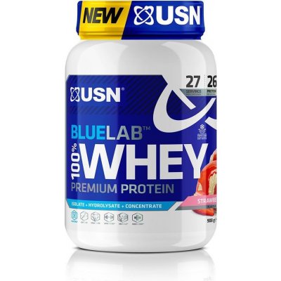 USN BlueLab 100 Whey Premium Protein 908 g Příchuť: slaný karamel