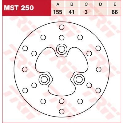 TRW MST250 brzdový kotouč, přední ADLY RT 50 ROAD TRACER rok 04-06