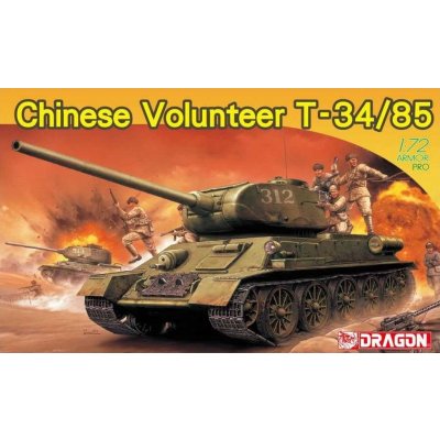 Dragon Chinese Volunteer T 34/85 Model Kit 7668 1:72