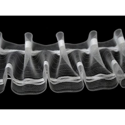 Záclonovka šíře 50 mm žabkové řasení, střední, transparent (bal. 50) – Zboží Dáma