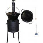Perfect Home kotlík na guláš smalt 13 l 1,2 mm Paella pánev smalt 38 cm kotlina s vysokými nožičkami pro kotlíky žáruvzdorná barva 36 cm Plus 700 poklice smalt 40 cm nab – Zboží Dáma