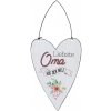 Plakát Závěsné kovové srdce Liebste Oma – 12x1x18 cm