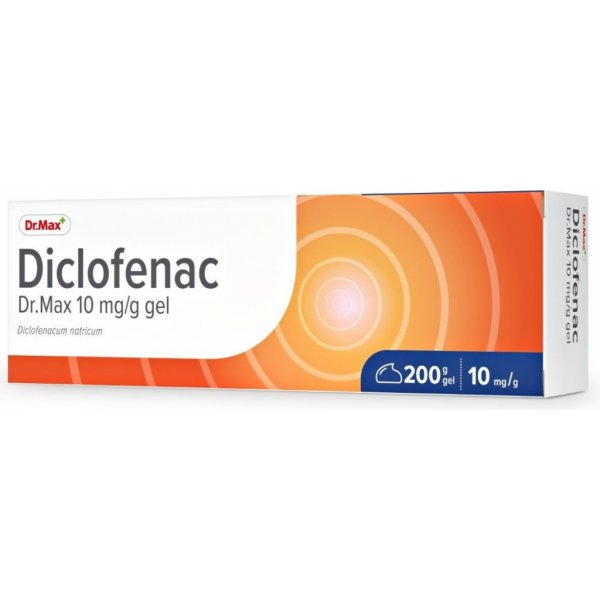 Volně prodejný lék DICLOFENAC DR.MAX DRM 10MG/G GEL 1X200G II