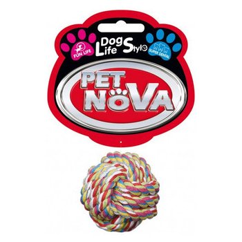 PET NOVA DOG LIFE STYLE míček z bavlněného lana 5 cm