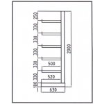 Regál jednostranný 97832 – Zboží Mobilmania