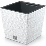 Prosperplast Květináč FURU SQUARE LOW 24 cm bílý – Sleviste.cz