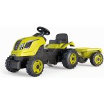 SMOBY 710111 Šlapací traktor FARMER XL GREEN s vlekem Zelená – Zboží Mobilmania