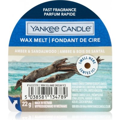 Yankee Candle Amber & Sandalwood Vosk do aromalampy 22 g – Hledejceny.cz