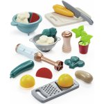 Écoiffier Kuchyňská sada na vaření s ručním mixérem Vert Azur a prkénko na krájení 20 doplňků od 18 měsíců – Zboží Dáma