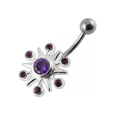 Šperky4U stříbrný piercing do pupíku hvězda BP01248 – Zbozi.Blesk.cz