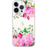 Pouzdro AppleMix BABACO Apple iPhone 5 / 5S / SE - gumové - květiny čiré – Hledejceny.cz