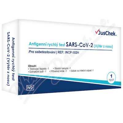 JusChek SARS-CoV-2 antigenní rychlý test 1 ks – Zboží Dáma