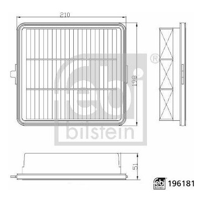 Vzduchový filtr FEBI BILSTEIN 196181 – Hledejceny.cz