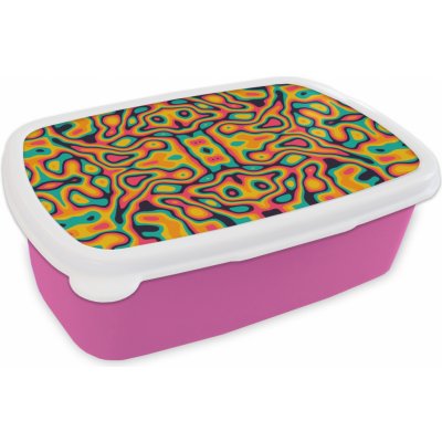 MuchoWow® Box na oběd BČervenázeit 11x17x6cm Psychedelické - Vzory - Lávová lampa Dětský box na svačinu – Sleviste.cz