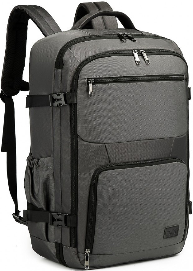 Konofactory Šedý objemný cestovní do letadla Explorer 39 l