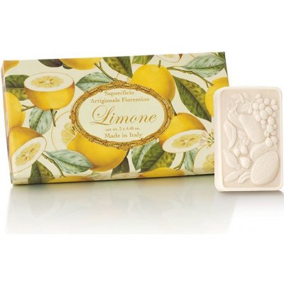 Saponificio Artigianale Fiorentino Ručně balená mýdla Parfumi del Sole Limone 3 x 125 g – Zboží Dáma