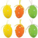 Vajíčka plastová s puntíky na zavěšení 6cm, set 6ks – Hledejceny.cz