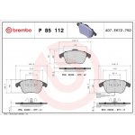 BREMBO P 85 112 Sada brzdových destiček, kotoučová brzda (P85112) | Zboží Auto