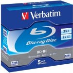 Verbatim BD-RE 25GB 2x, jewel, 5ks (43615) – Zboží Živě