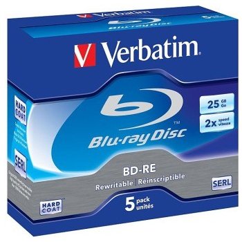 Verbatim BD-RE 25GB 2x, jewel, 5ks (43615)