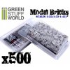 Modelářské nářadí Green Stuff World Model Bric ks Grey x500 / Modelové tehly sivé x500 GSW9203