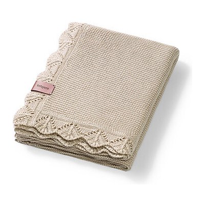 BabyOno Dětská bambusová deka zdobená světle béžová – Zboží Dáma