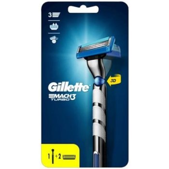 Gillette Mach3 Turbo 3D + 2 ks hlavic