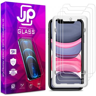 AppleMix Tvrzené sklo (Tempered Glass) JP Long Pack pro Apple iPhone 14 Pro - čiré - sada 3 kusů + aplikátor