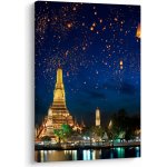 Obraz - Lampióny štěstí, Bangkok, jednodílný 50x70 cm – Hledejceny.cz