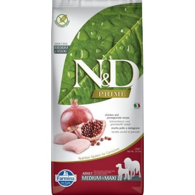 N&D PRIME Dog GF Chicken & Pomegranate Adult Medium & Maxi 12 kg