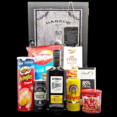 Trezor dárková bedna s potiskem Fernet Stock Citrus a dobroty – Zboží Dáma