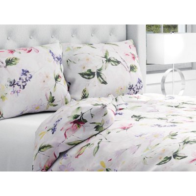Biante bavlna povlečení Sandra SA-287 Mix květin na bílém 140x220 70x90 – Zboží Mobilmania