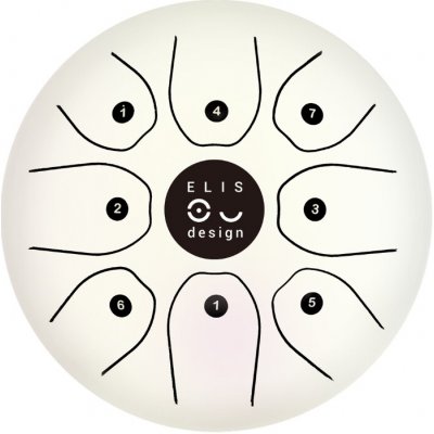 ELIS DESIGN Kovový bubínek Drumboo velký bílý perleťový – Zboží Mobilmania