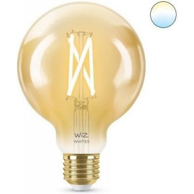 WiZ LED filament amber žárovka E27 G95 7W 640lm 2000-5000K IP20, stmívatelná
