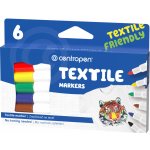 Fixy Centropen na textil 2739 10 barev červená oranžová žlutá světle zelená tmavě zelená modrá fialová růžová hnědá černá – Zboží Dáma