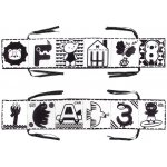 TopQ Látková kontrastní knížka černo-bílá – Hledejceny.cz