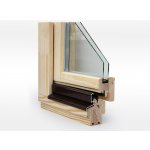 RADEX Okno dřevěné borovice EURO 68 mm 90 x 90 cm P – Zbozi.Blesk.cz