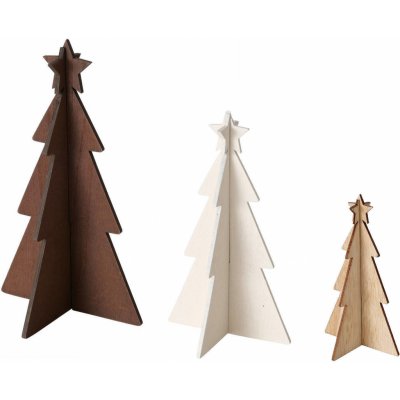 Boltze Xmas Dekorativní vánoční stromky z překližky KARL 12-25 cm 3 ks – Hledejceny.cz