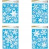 Vánoční dekorace MFP Paper s.r.o. Okenní fólie vločky s glitrem 30x42 cm modrá