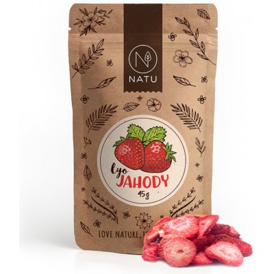 Natu Lyofilizované jahody plátky 45 g – Zboží Mobilmania