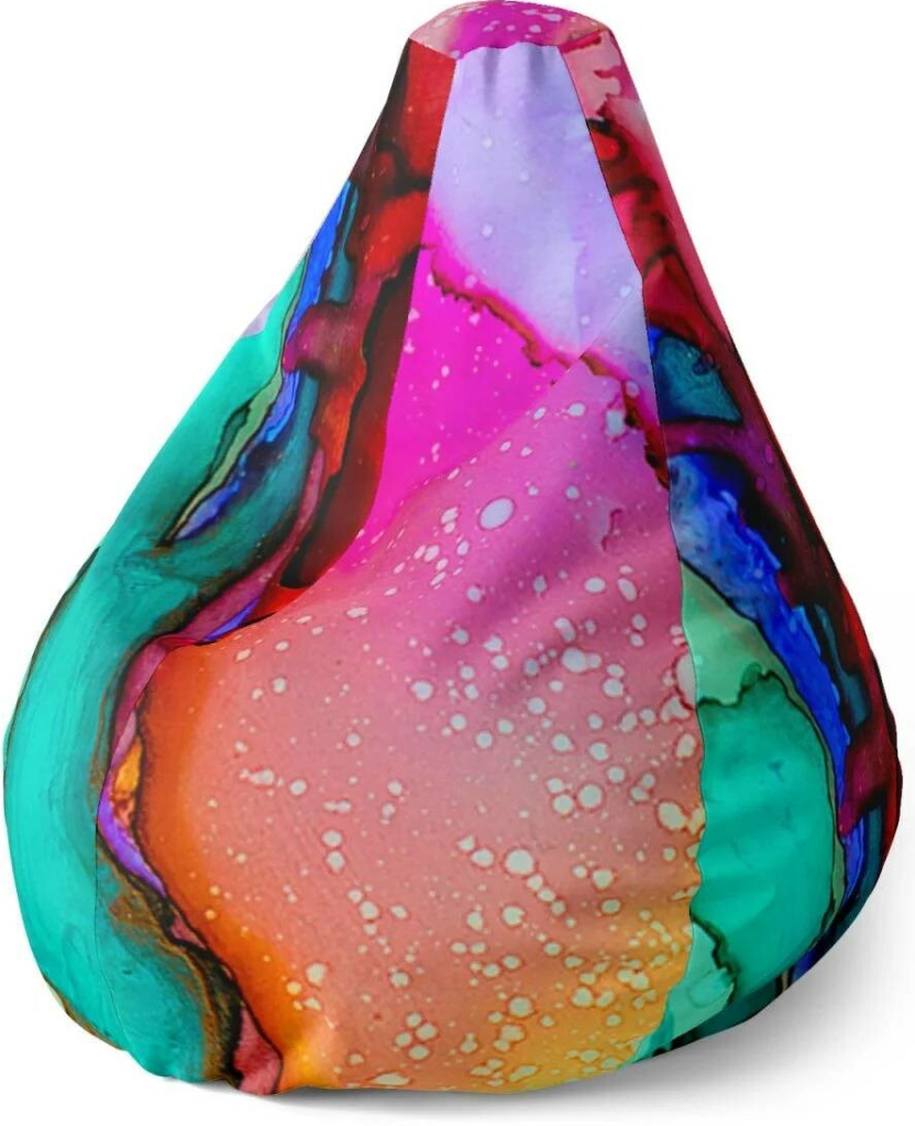 Sablio Sedací vak Pear Barvičky 70 x 95 x 15 cm