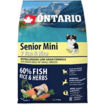 Ontario Senior Mini Fish & Rice 2,25 kg