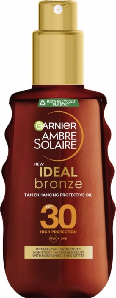Garnier Ambre Solaire Ideal Bronze opalovací olej SPF30 150 ml – Zboží Dáma
