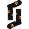 Happy Socks ponožky Flaming Burger černá