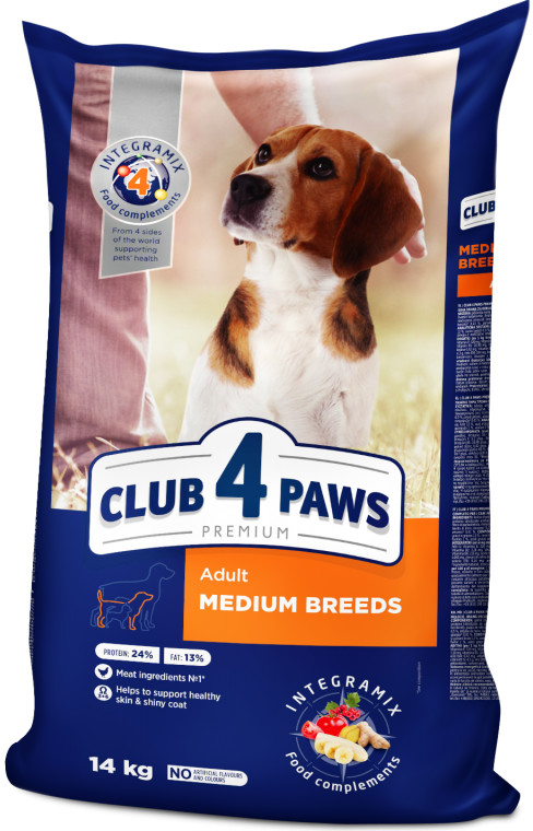 Club4Paws Premium for adult dogs of medium breeds 14 kg